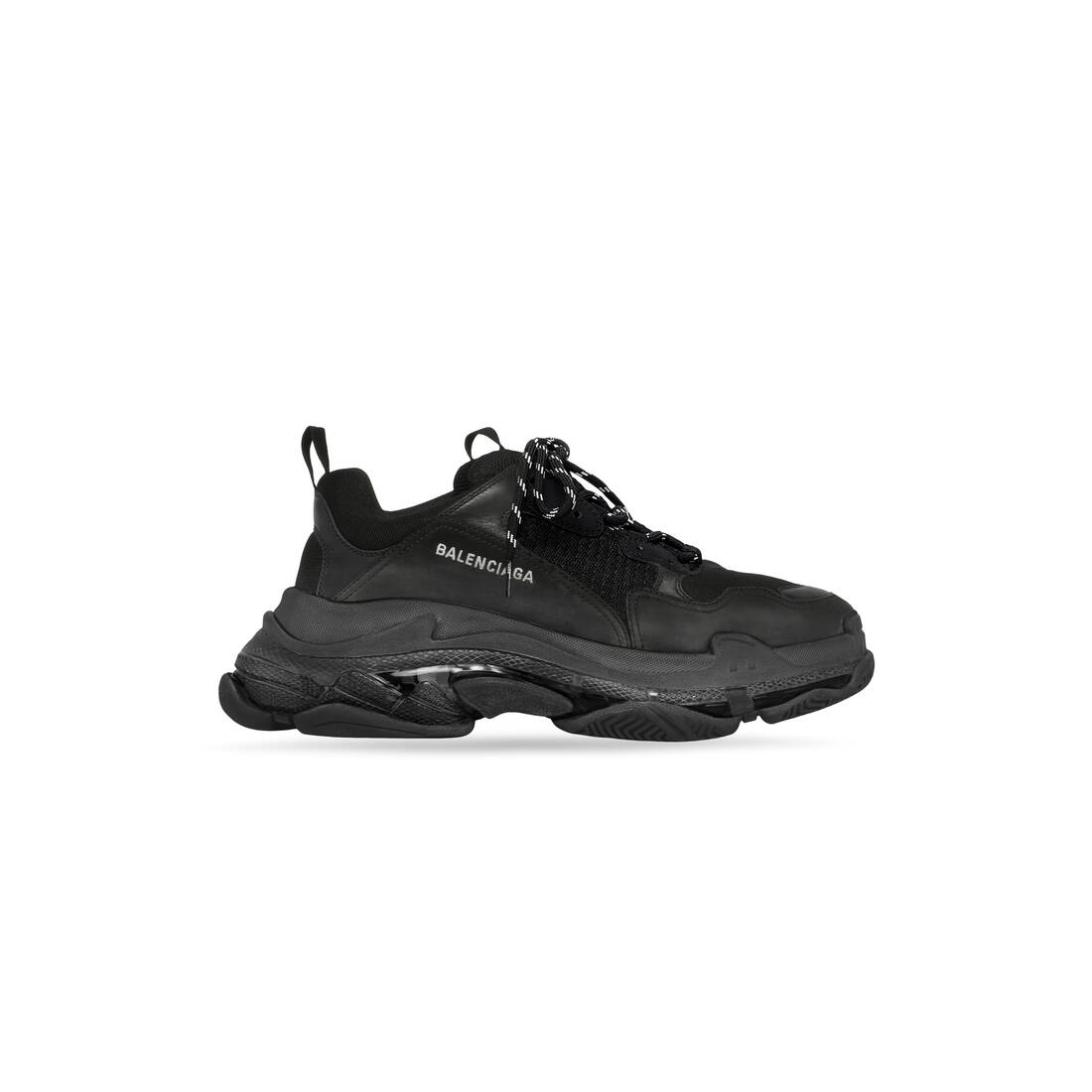 Men’s Triple S Clear Sole Sneaker  in Black - Image 1